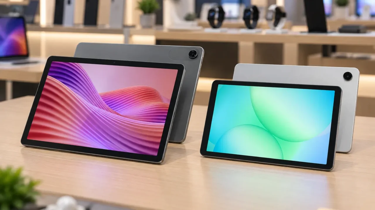 Lenovo Tab 10,1” e Galaxy Tab A11: a diferença está no tamanho