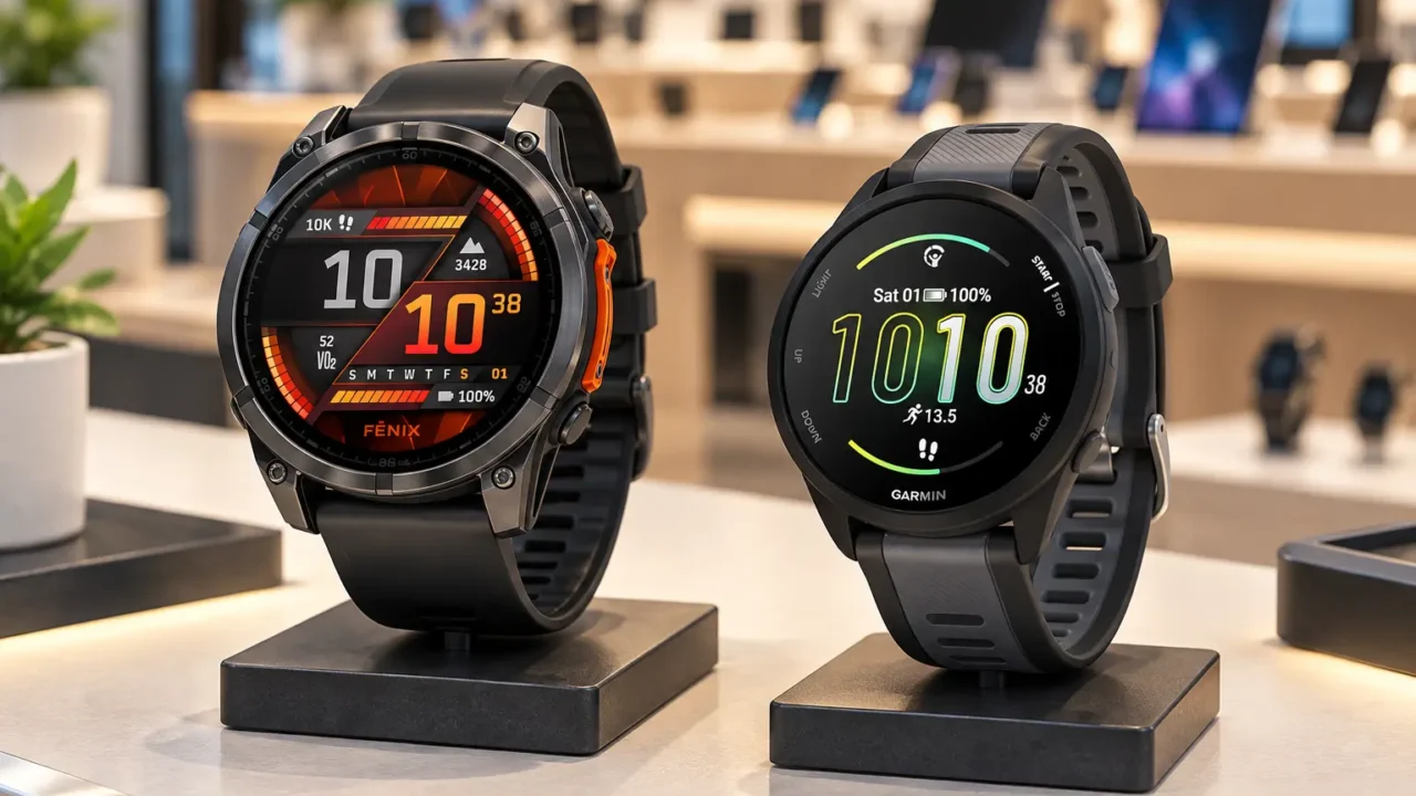 Fenix 8 ou Forerunner 165: trilha e aventura ou foco na corrida
