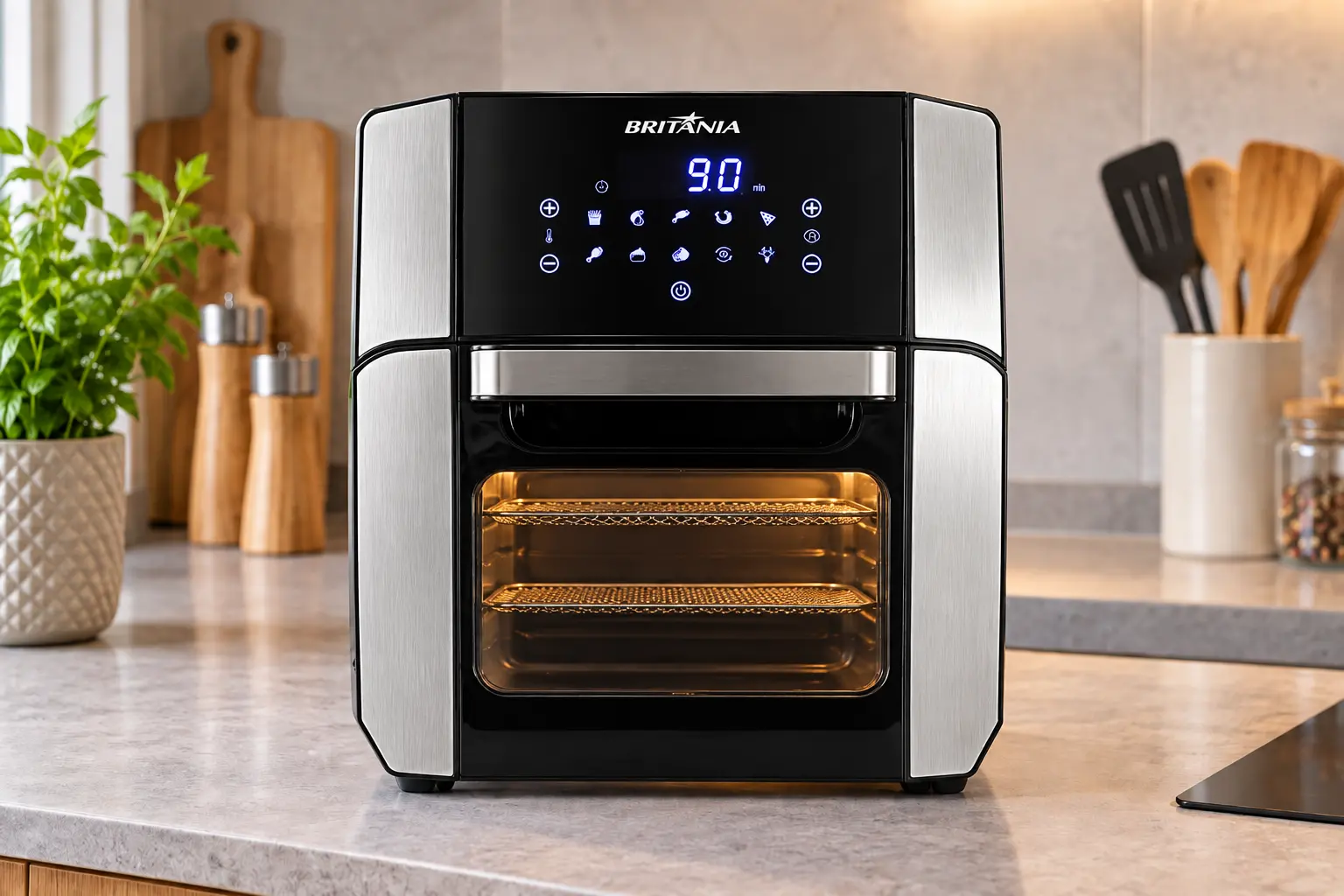 Air Fryer Oven Britânia: ficar nos 12L ou subir para 16L
